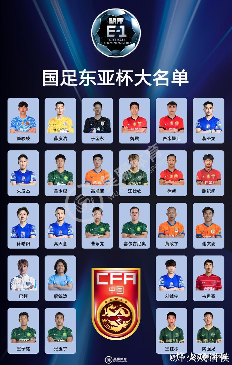 国足东亚杯大名单:蒯纪闻、廖锦涛、薛庆浩入选 国足东亚杯大名单:蒯纪闻、廖锦涛、薛庆浩入选
